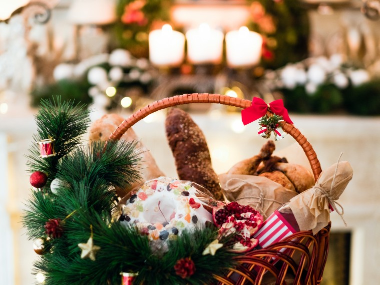 La tradición de regalar cestas de Navidad